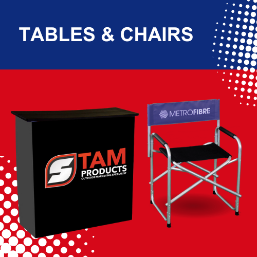 Stam Products Branded Table Cloths & Tables