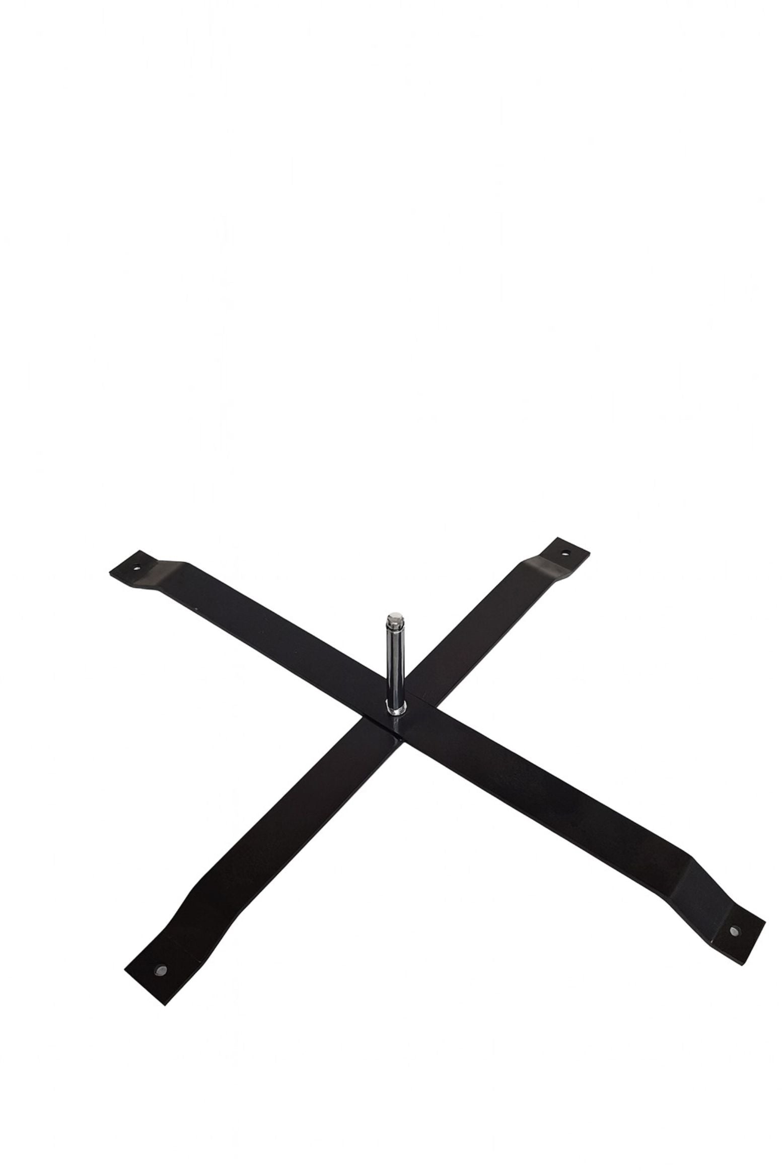Stam Products high quality black steel cross-base stand for flags with central mounting pole