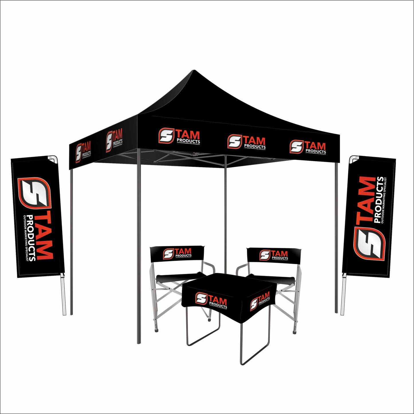 Branded gazebo, flags and banners Mini Combo