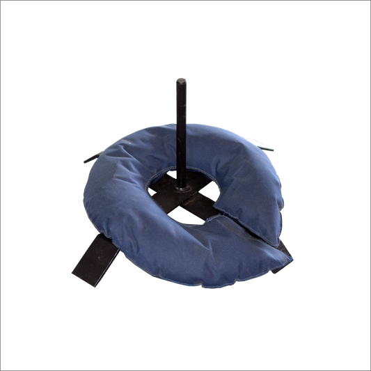 Stam Products high-quality cross-base stand with sandbag for durable flag support.